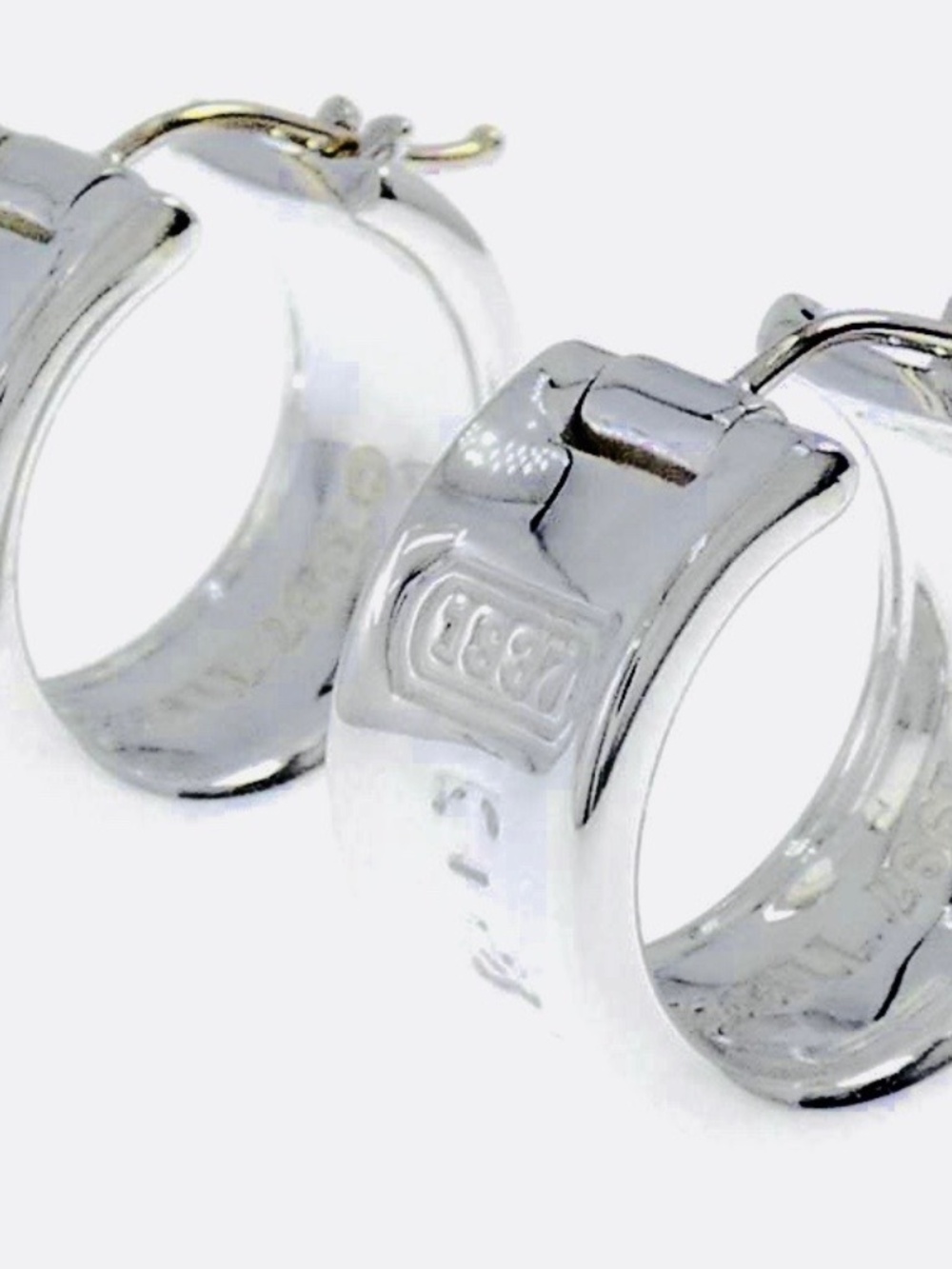 Tiffany & Co. Sterling Silver 1837 Wide Hoop Earrings
